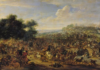 Battle Near a Bridge by Adam Frans van der Meulen